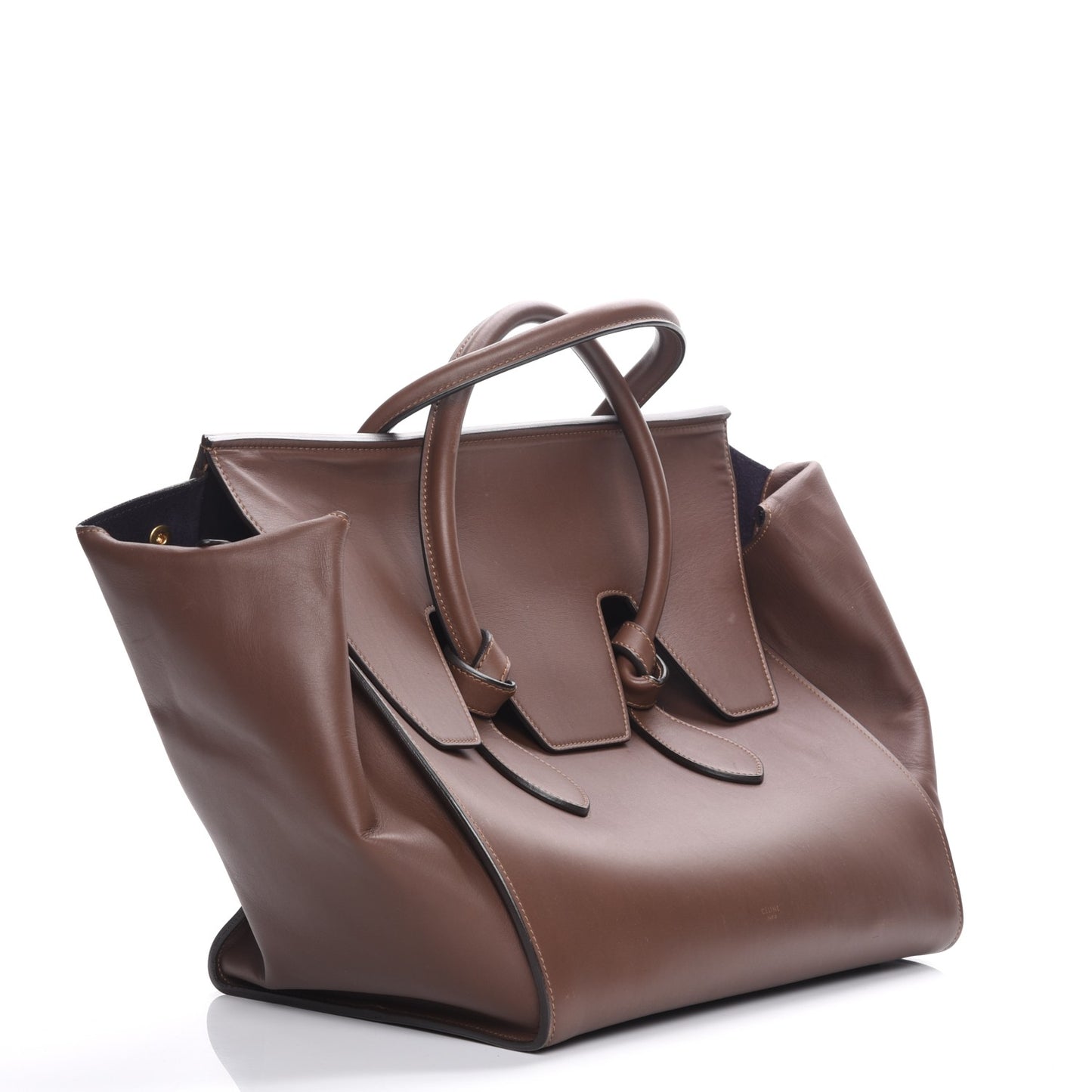 Natural Calfskin Medium Tie Knot Tote Acajou