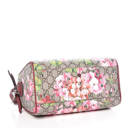 Gucci GG Supreme Monogram Blooms Small Boston Beige Multicolor Dry Rose 4 of 9