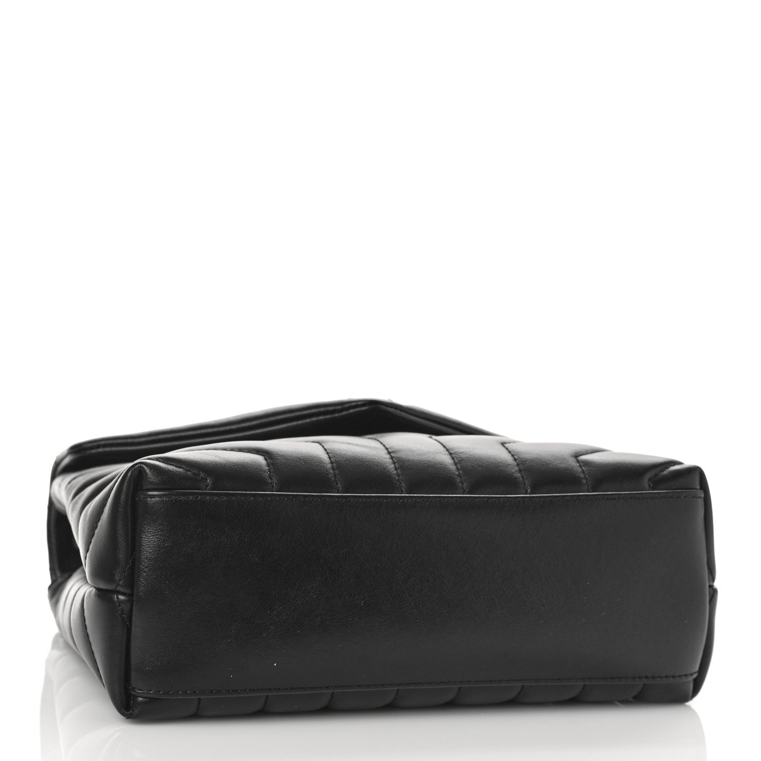 Saint Laurent Calfskin Y Quilted Monogram Monochrome Small Loulou Chain Satchel Black 4 of 9