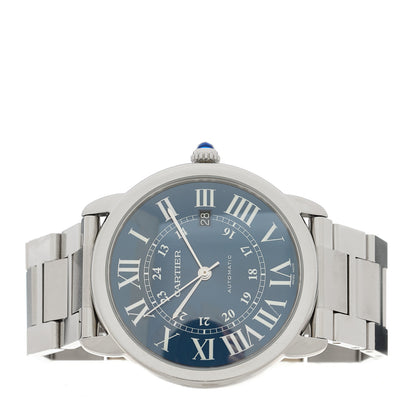 Cartier Stainless Steel 42mm Ronde Solo Automatic Watch Blue 2 of 4