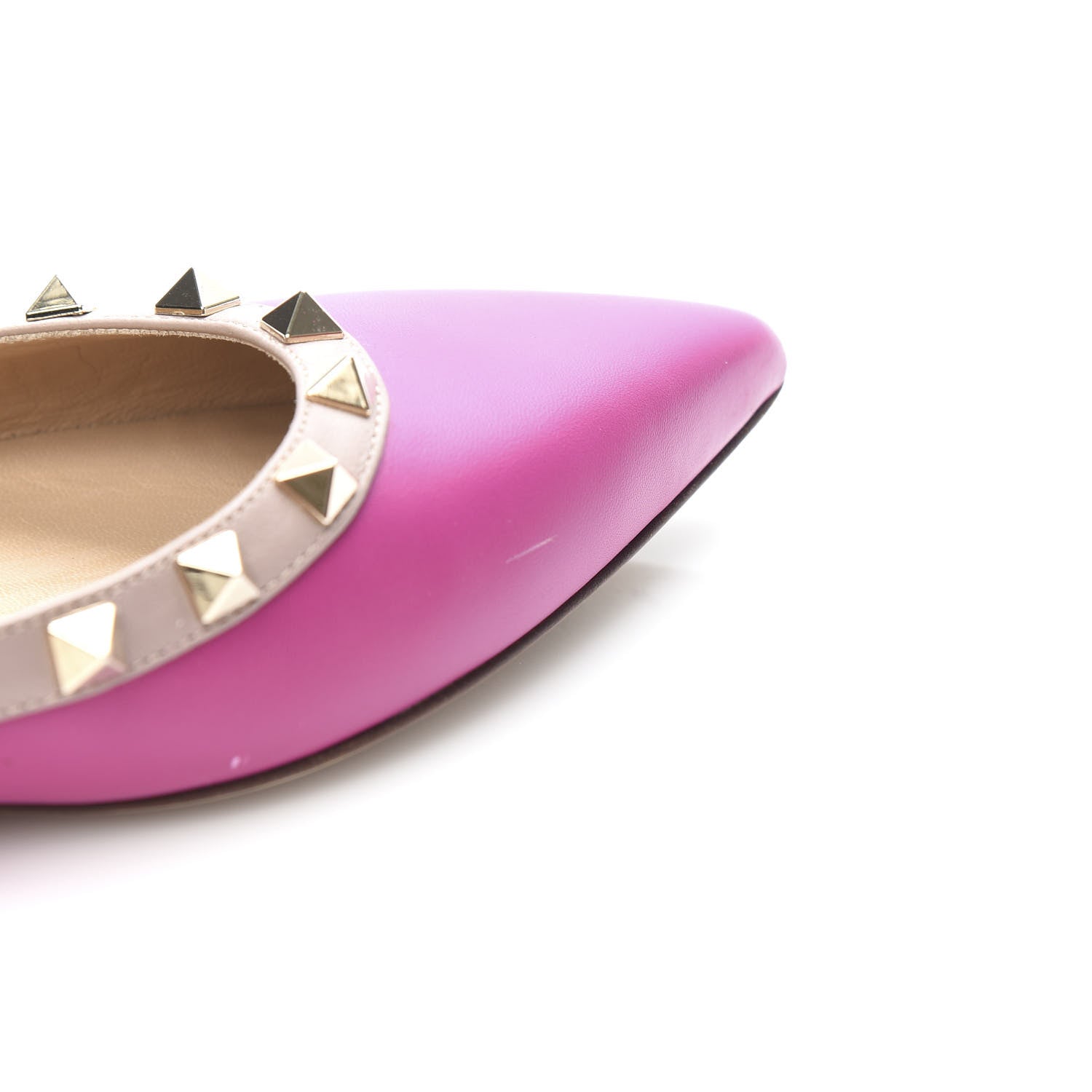 Valentino Garavani Calfskin Nappa Rockstud Ballerina Flats 39 Fuxia Poudre 11 of 12