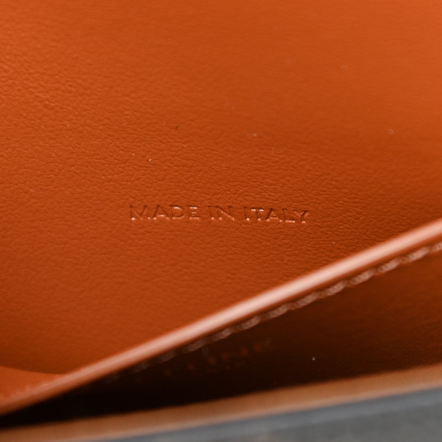 Triomphe Canvas Calfskin Tabou Clutch on Strap Tan