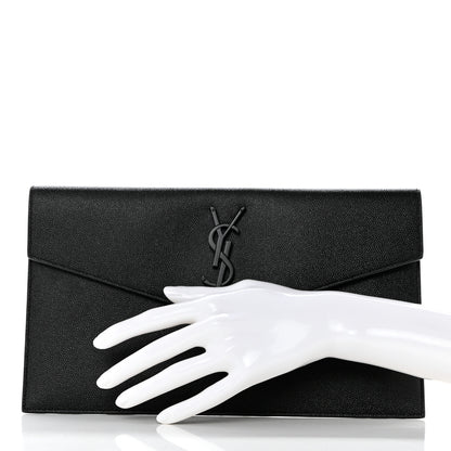 Saint Laurent Grain De Poudre Uptown Pouch Black 2 of 8