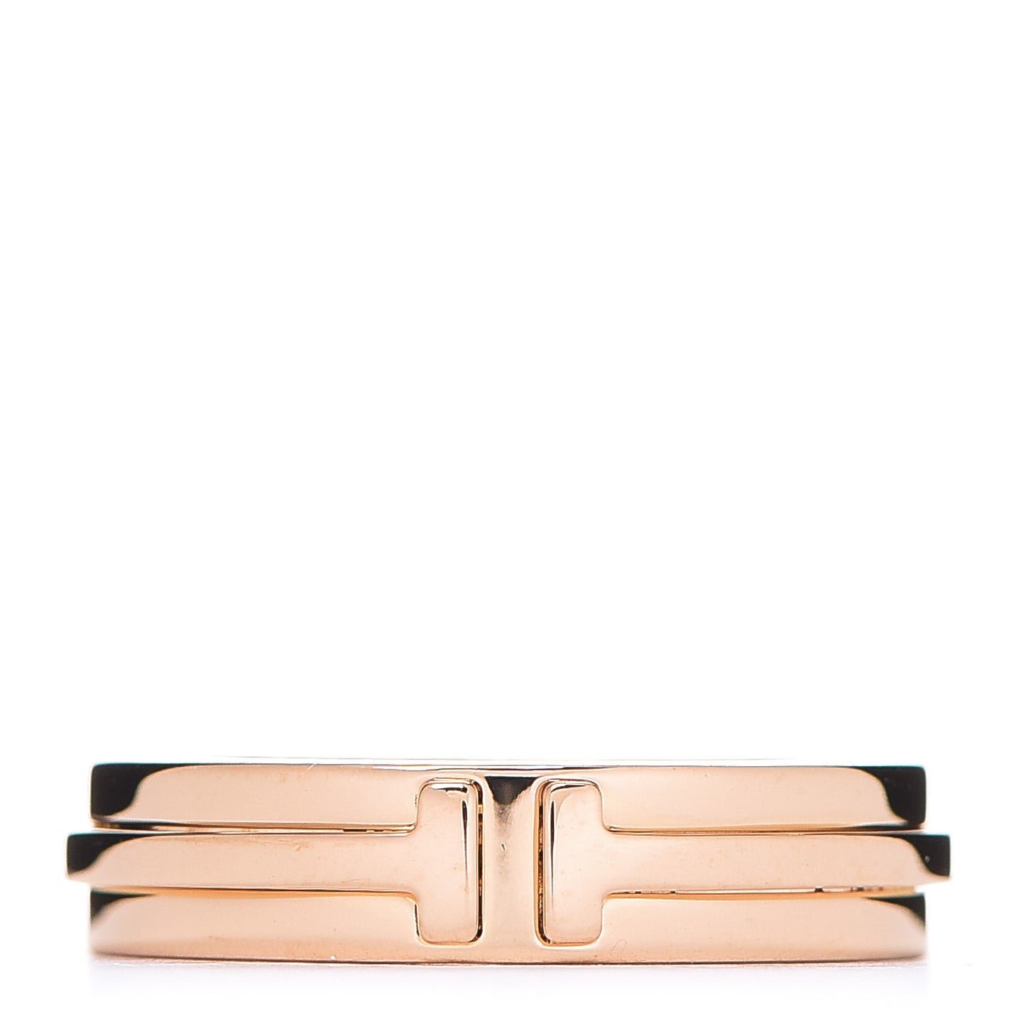 18K Rose Gold T Two Narrow Ring 49 5