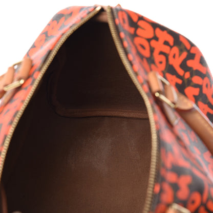 Louis Vuitton Monogram Graffiti Speedy 30 Orange 9 of 17