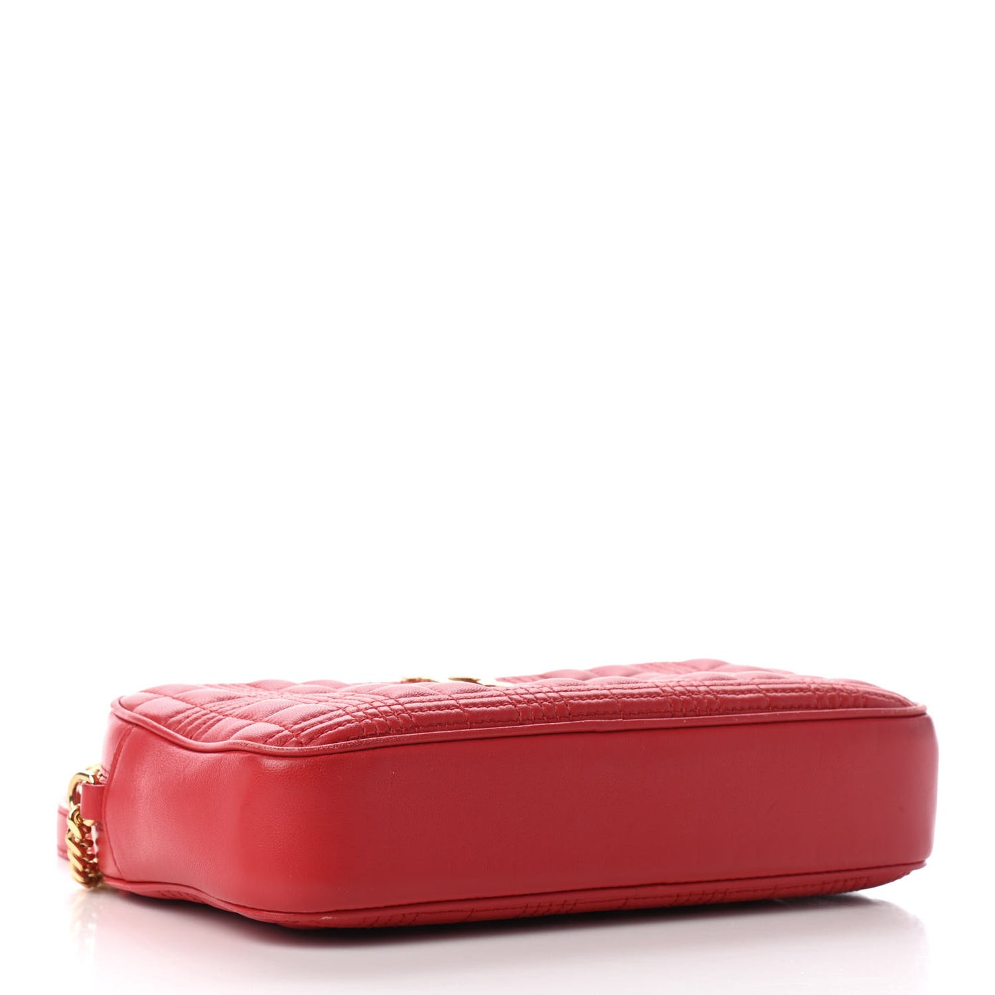 Lambskin Quilted Camera Bag Bright Red