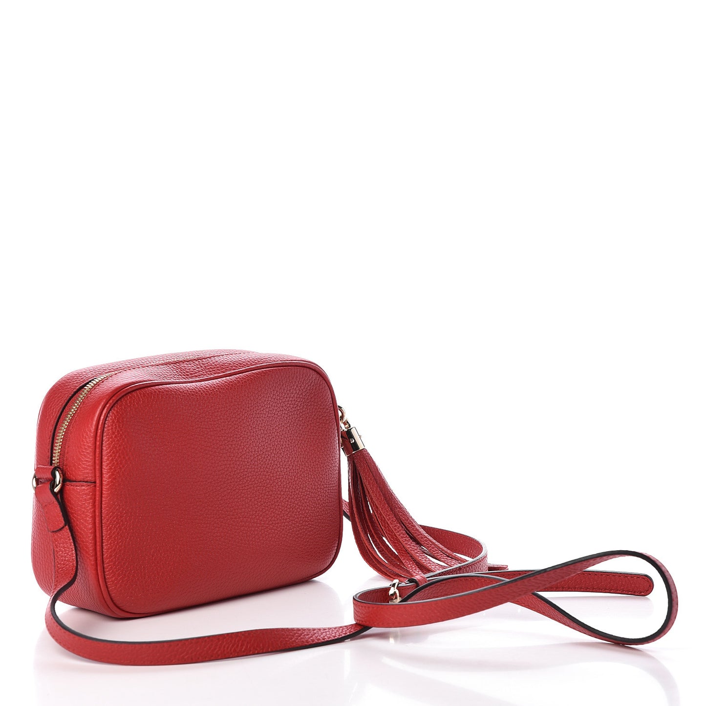 Pebbled Calfskin Small Soho Disco Bag Tabasco Red