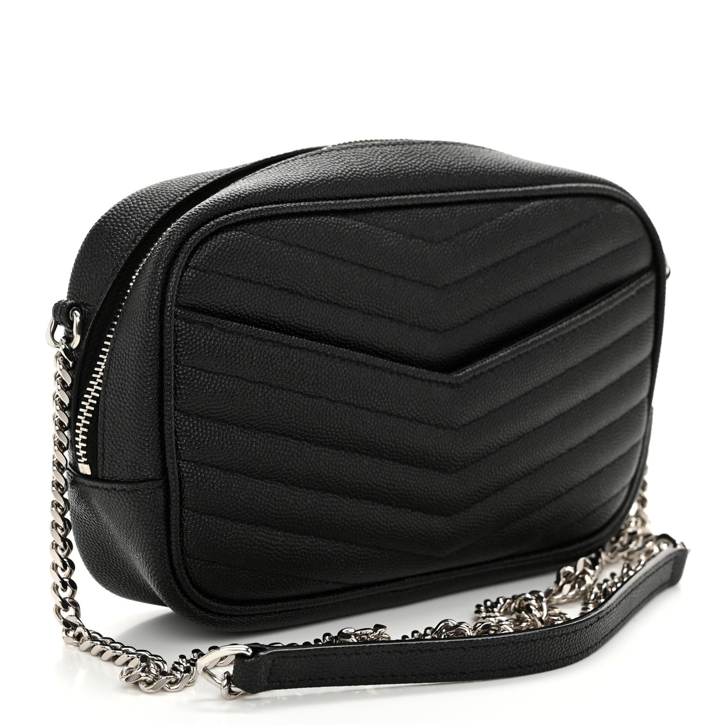 Grain De Poudre Matelasse Monogram Mini Lou Camera Bag Black