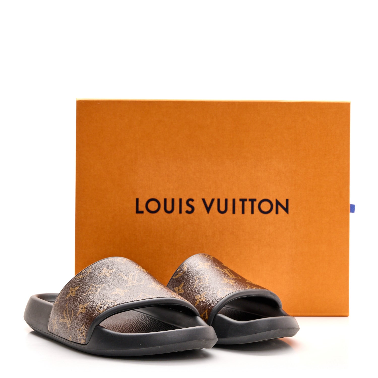 Louis Vuitton Rubber Monogram Mens Waterfront Mules 8 Macassar 9 of 9