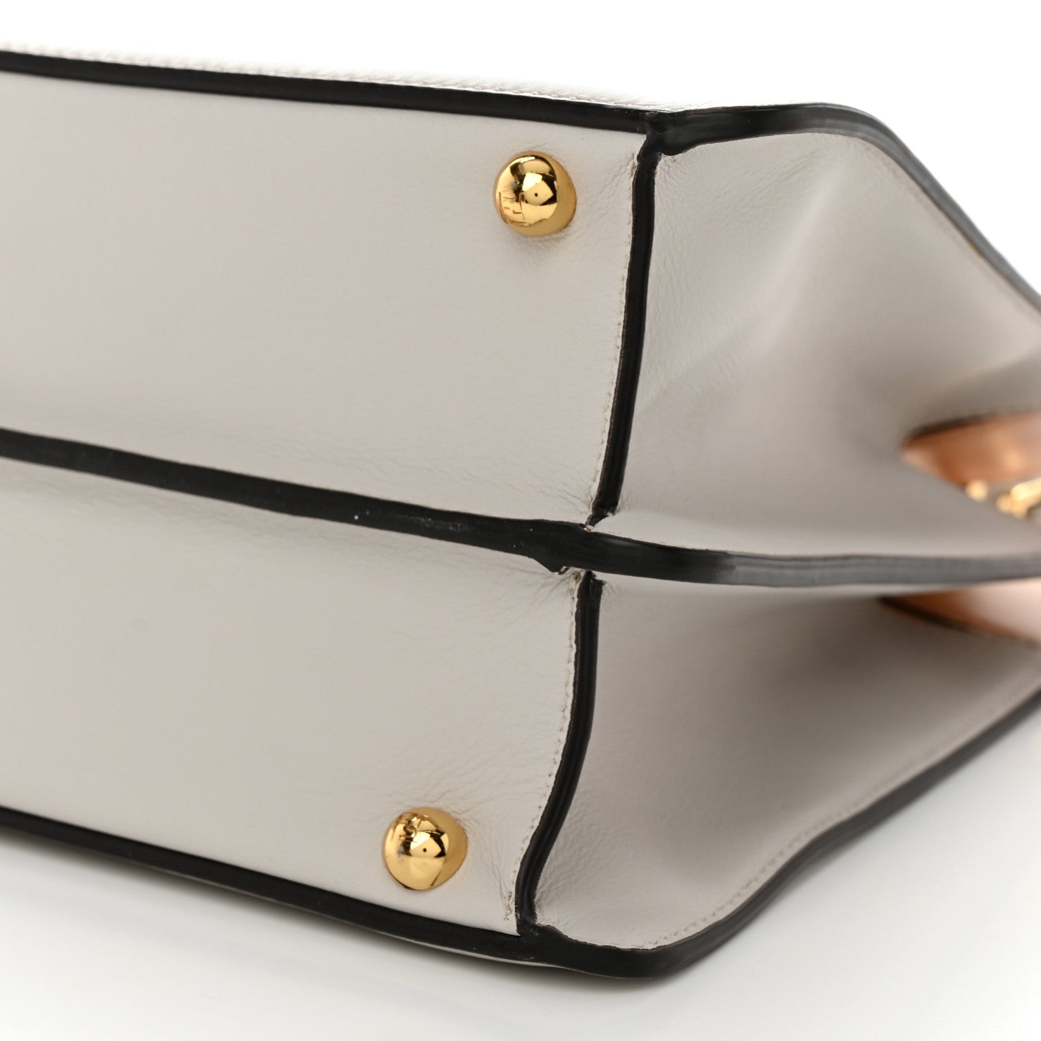 Fendi Vitello Seta Shiny Nappa Medium Peekaboo I SEE U Satchel Ghiaia Light Rose 13 of 13