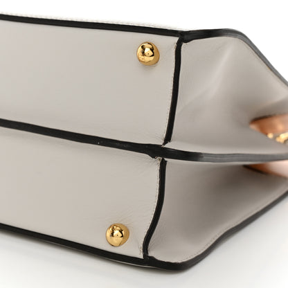 Fendi Vitello Seta Shiny Nappa Medium Peekaboo I SEE U Satchel Ghiaia Light Rose 13 of 13