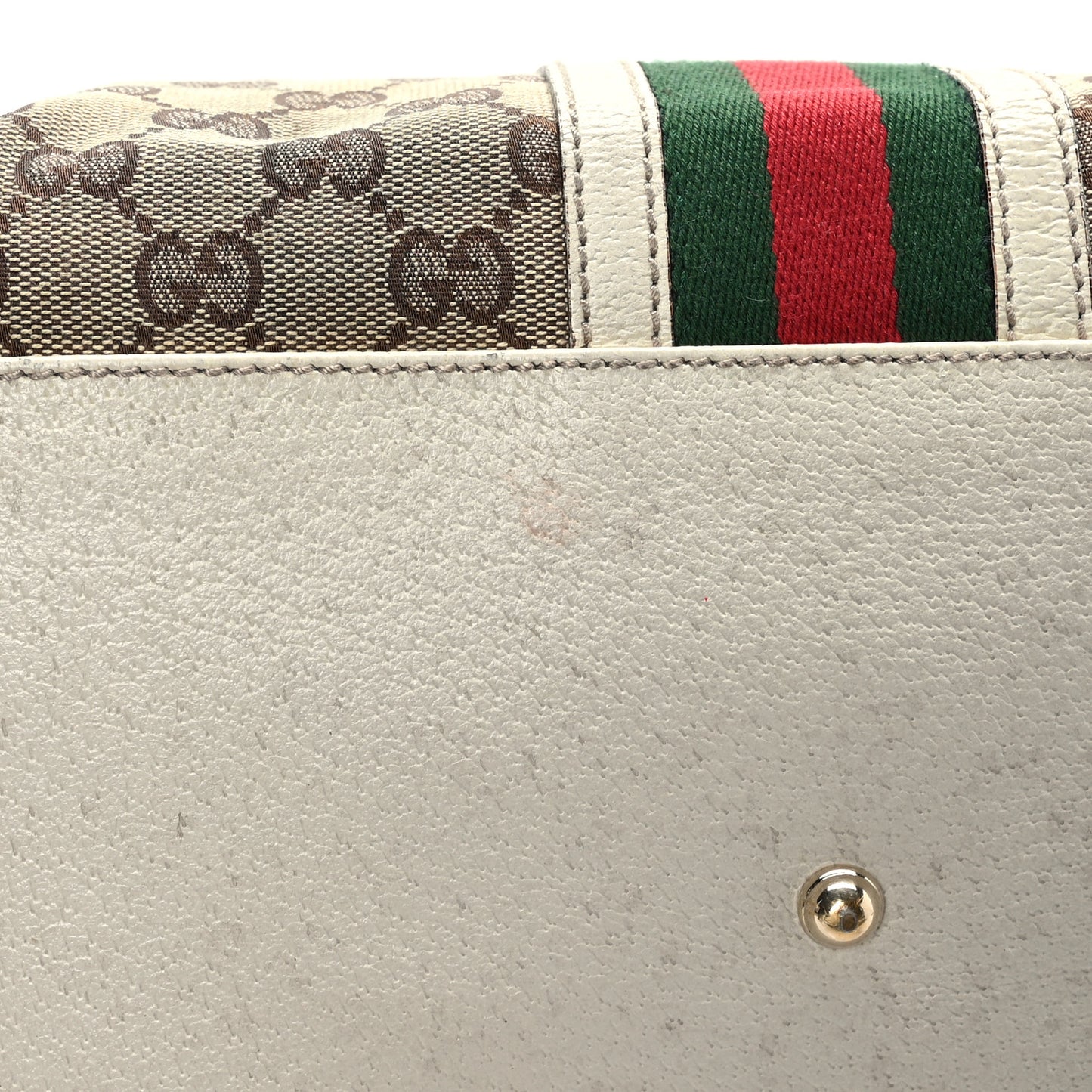 Monogram Web Large Treasure Boston Tote Beige