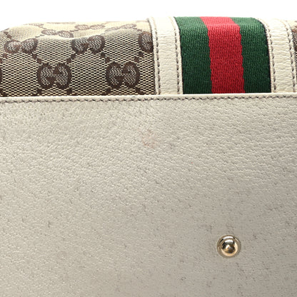 Gucci Monogram Web Large Treasure Boston Tote Beige 12 of 14
