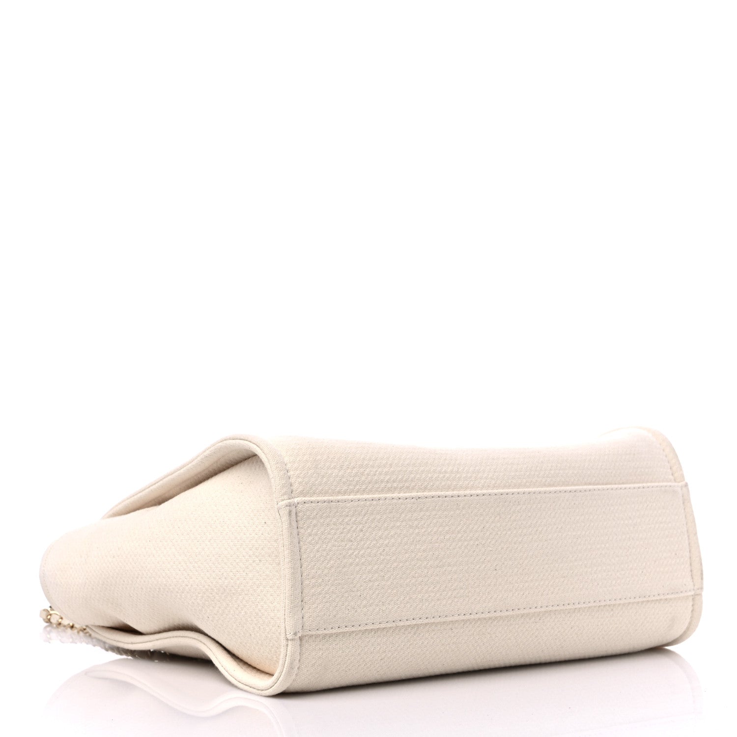Chanel Mixed Fibers Small Deauville Tote White 5 of 10