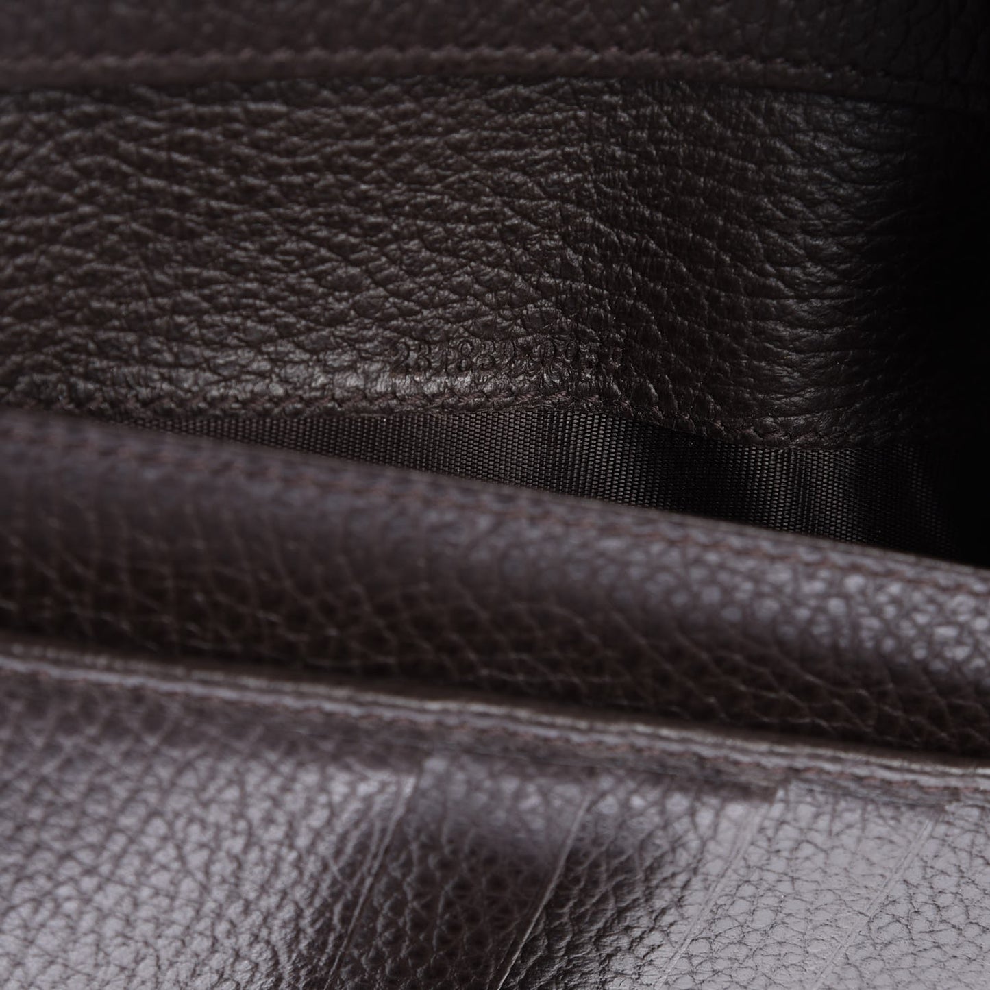 Calfskin Continental Charmy Wallet Dark Brown