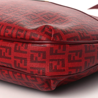 Fendi Zucchino Spalmati Vitello Messenger Bag Bordeaux Rubino 10 of 11
