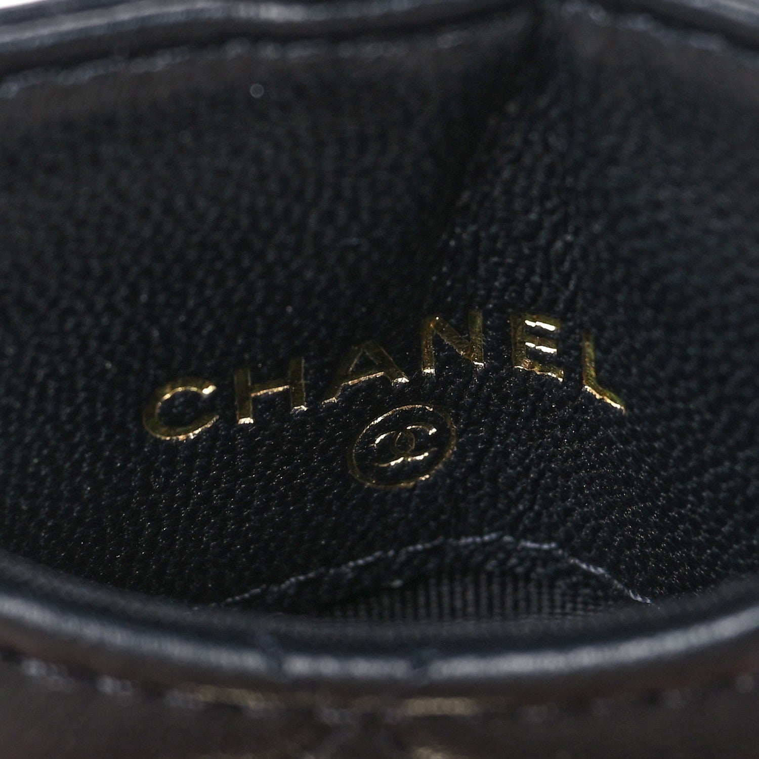 Chanel Lambskin Quilted Glitter Card Holder On Chain Black 5 of 6
