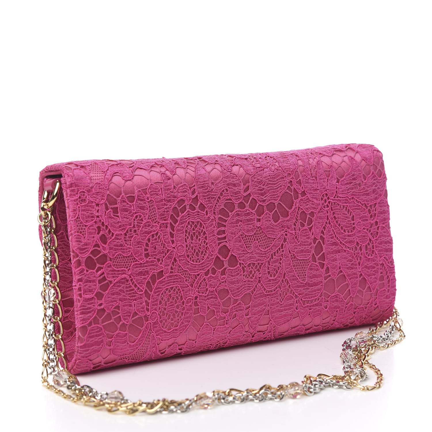 Dolce & Gabbana Lace Miss Bonita Evening Pochette Fuxia 2 of 8