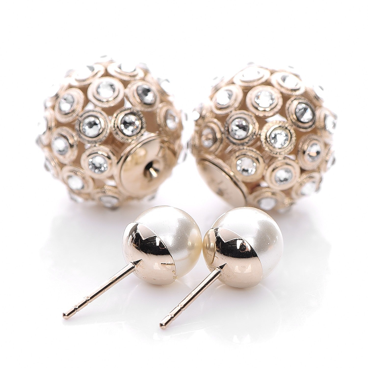 Christian Dior Crystal Mise En Dior Tribal Earrings Gold 4 of 4