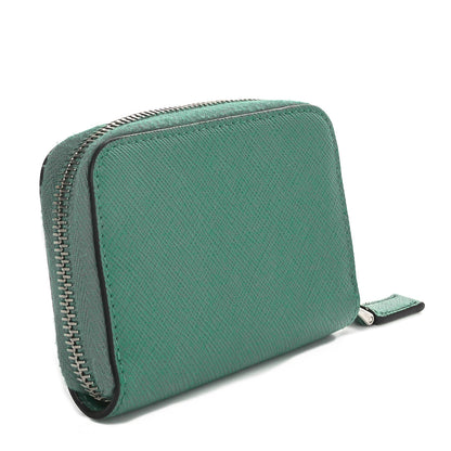 Prada Saffiano Metal Zip Coin Purse Menta 3 of 9