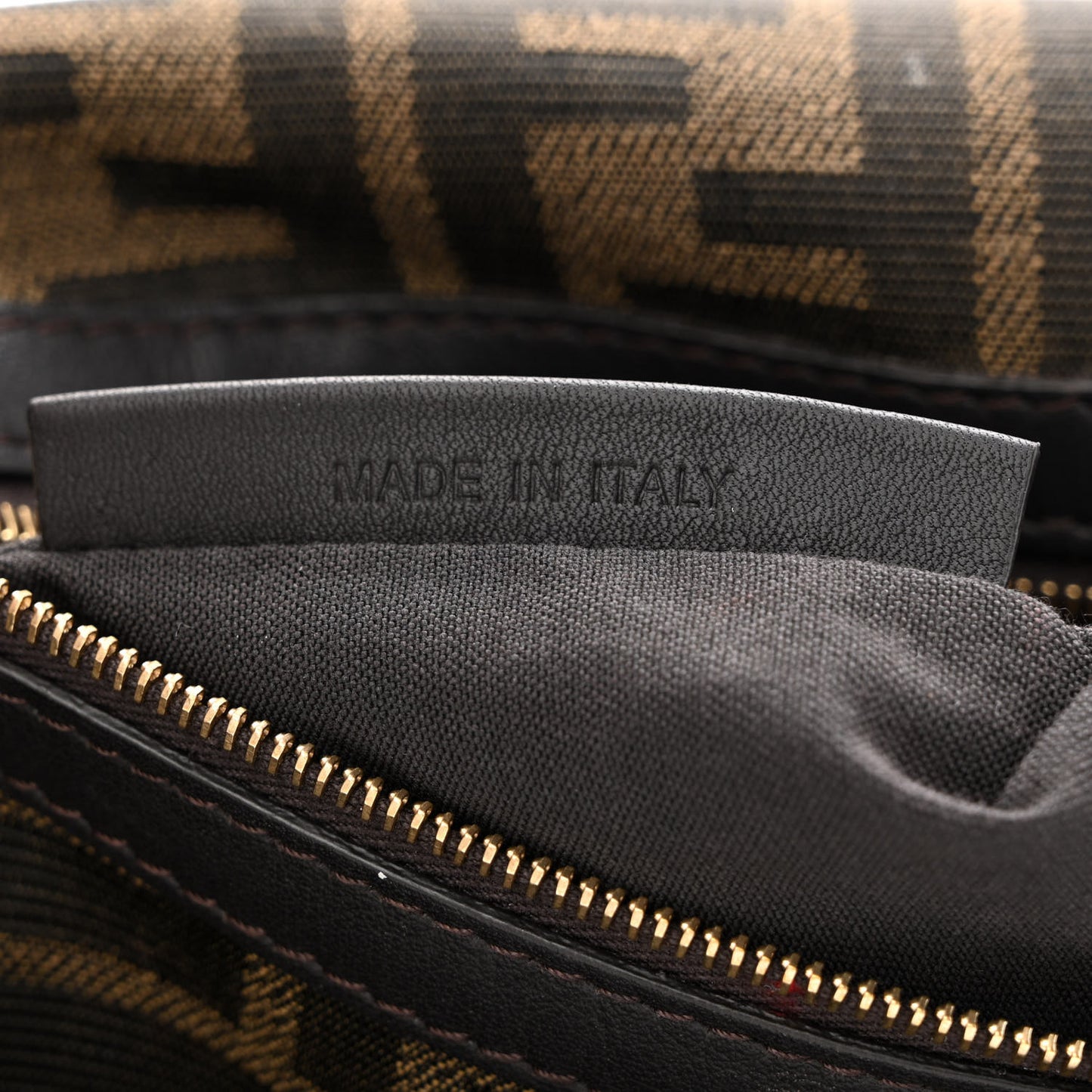 Fabric Jacquard FF 1974 Medium Baguette Tobacco Moro Black