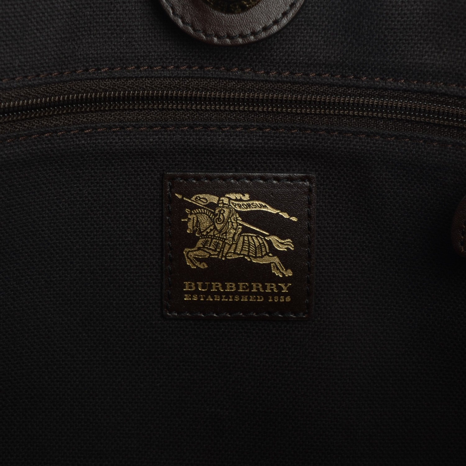 Burberry Haymarket Check Medium Tote Chocolate 6 of 8