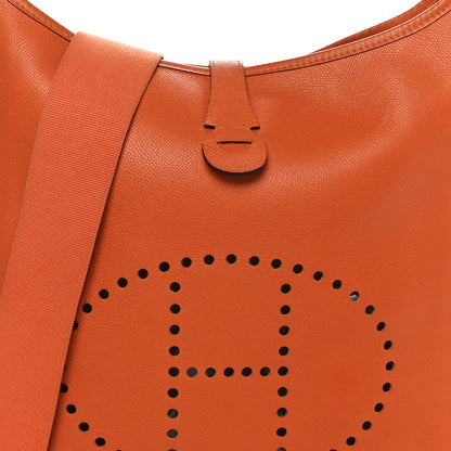 Hermes Epsom Evelyne GM Orange 7 of 10