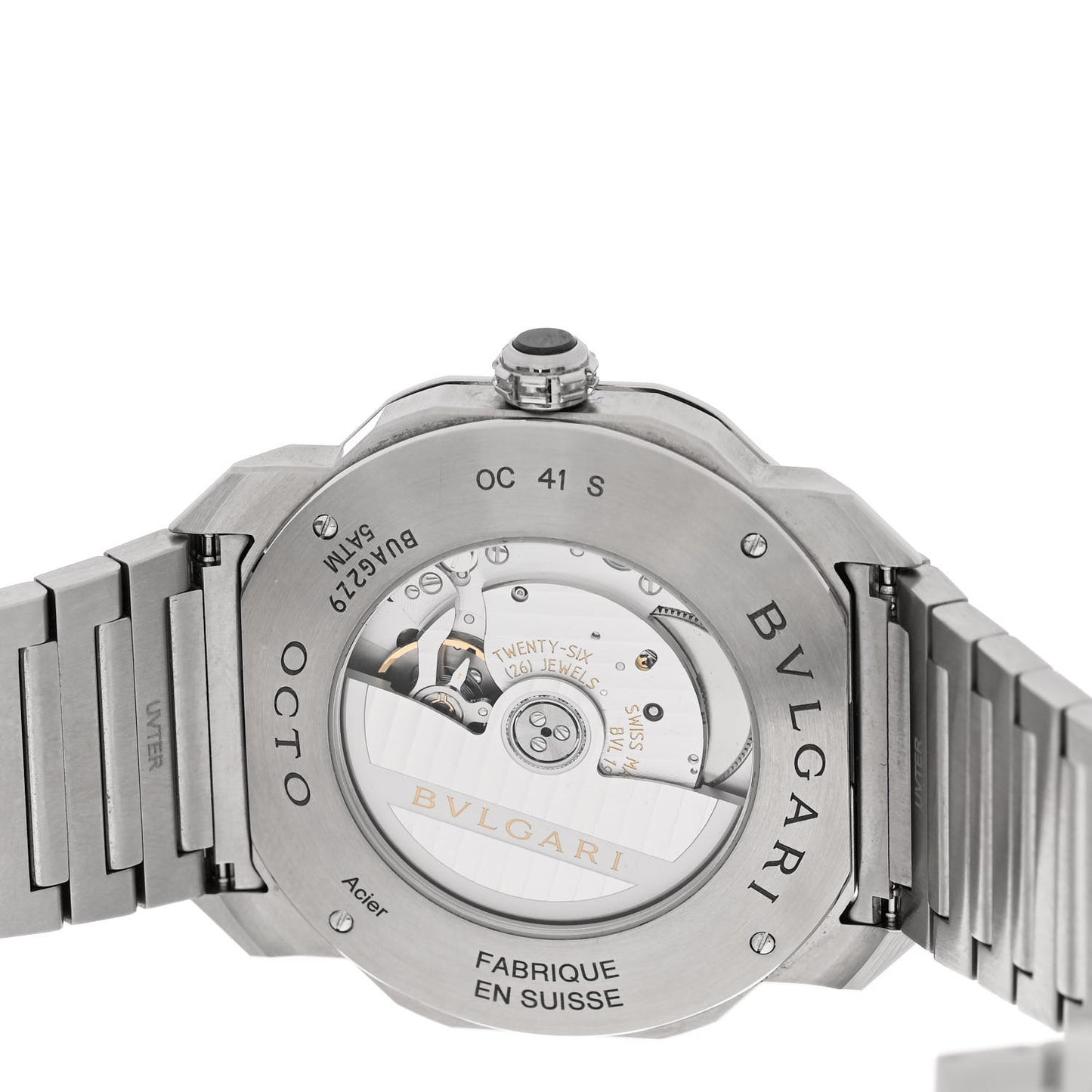 Stainless Steel 41mm Octo Automatic Watch Blue