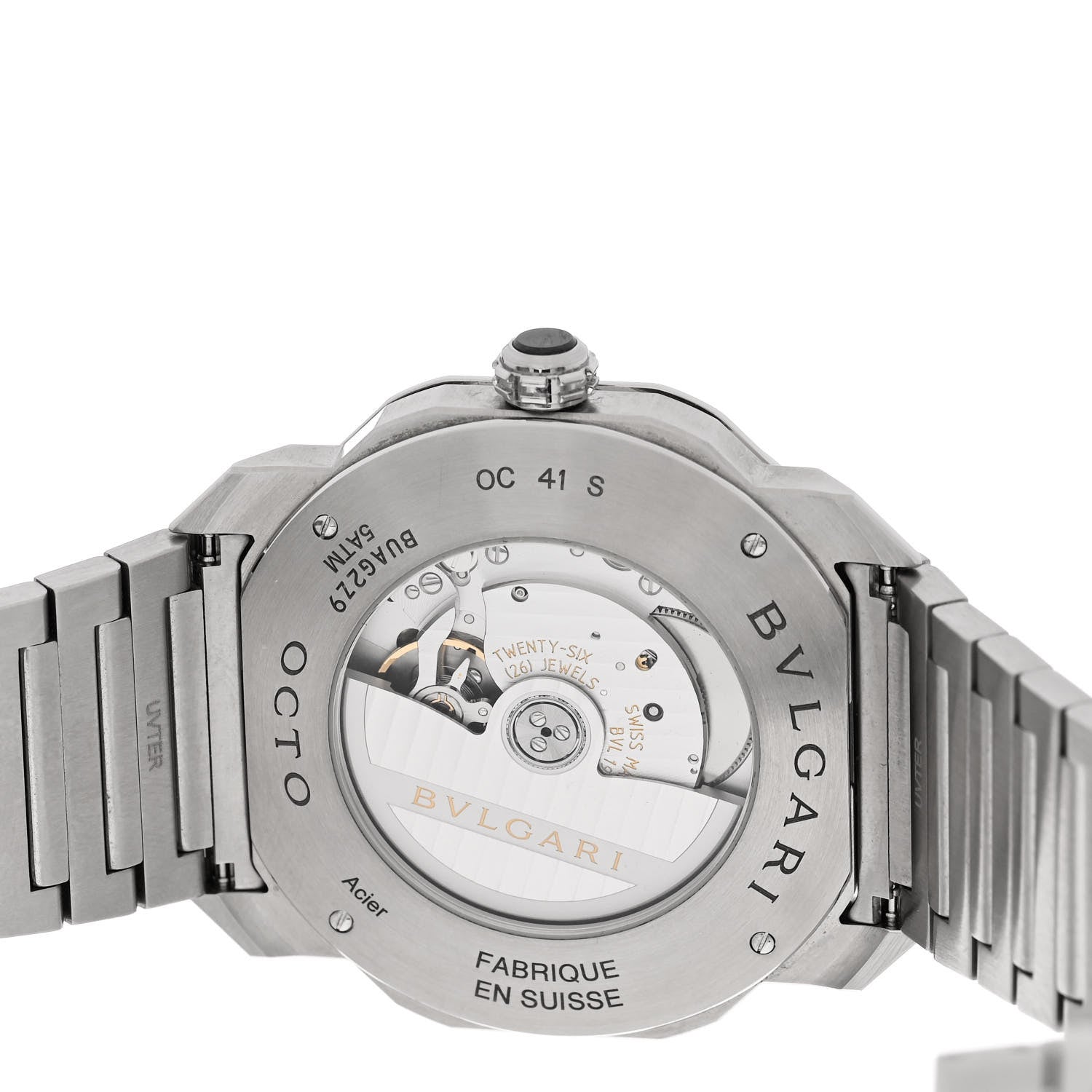 Bulgari Stainless Steel 41mm Octo Automatic Watch Blue 3 of 5