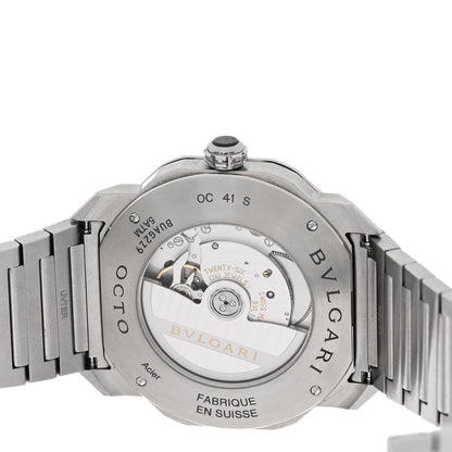 Bulgari Stainless Steel 41mm Octo Automatic Watch Blue 3 of 5
