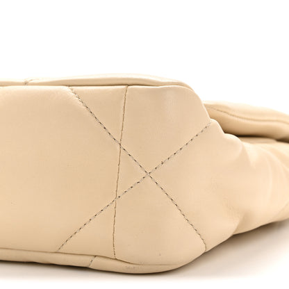 Chanel Lambskin Quilted Medium Chanel 19 Flap Beige 10 of 15