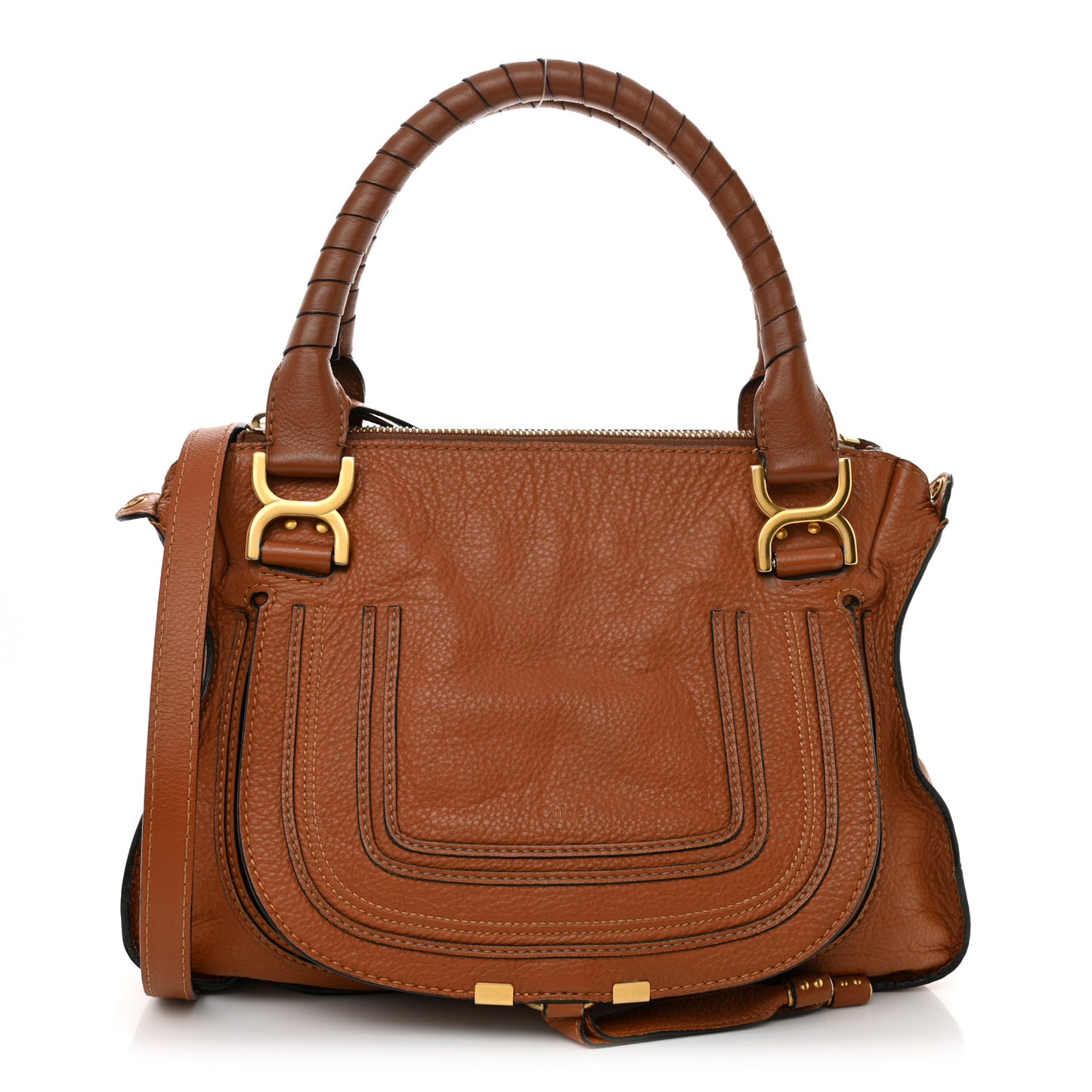 Calfskin Medium Marcie Satchel Tan