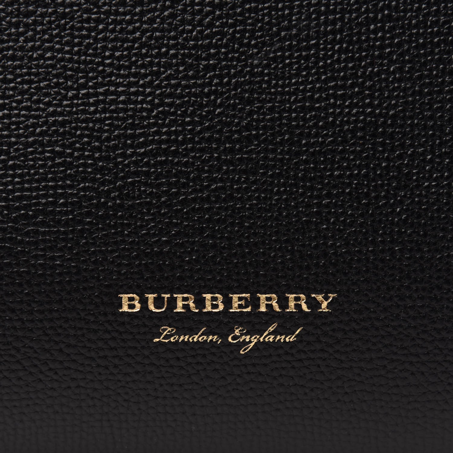 Burberry Grainy Calfskin House Check Medium Banner Tote Black 11 of 11