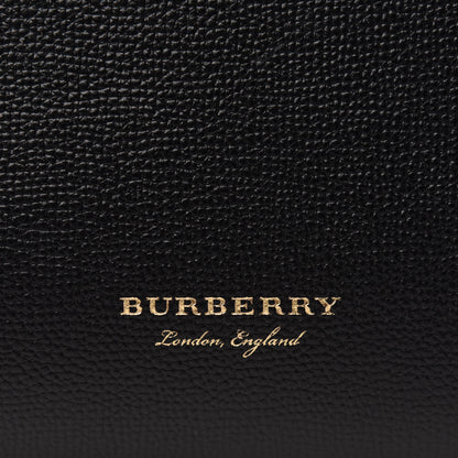Burberry Grainy Calfskin House Check Medium Banner Tote Black 11 of 11