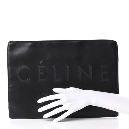 Celine Calfskin Large Made In Clutch Pouch Black 2 of 6