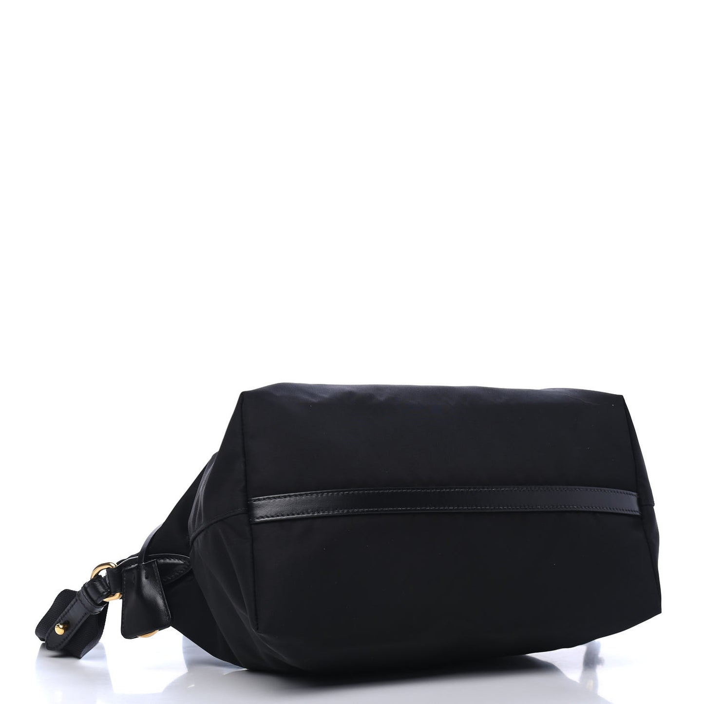 Tessuto Nylon Soft Calf Shopping Tote Black