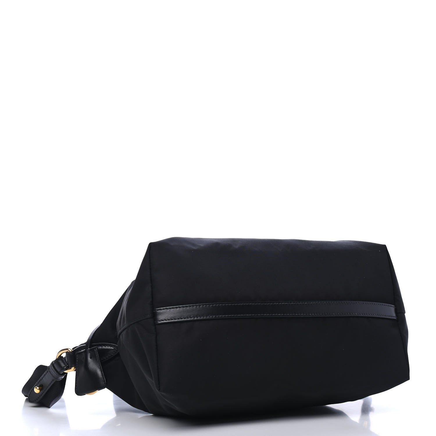 Prada Tessuto Nylon Soft Calf Shopping Tote Black 3 of 4