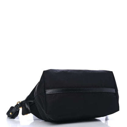 Prada Tessuto Nylon Soft Calf Shopping Tote Black 3 of 4
