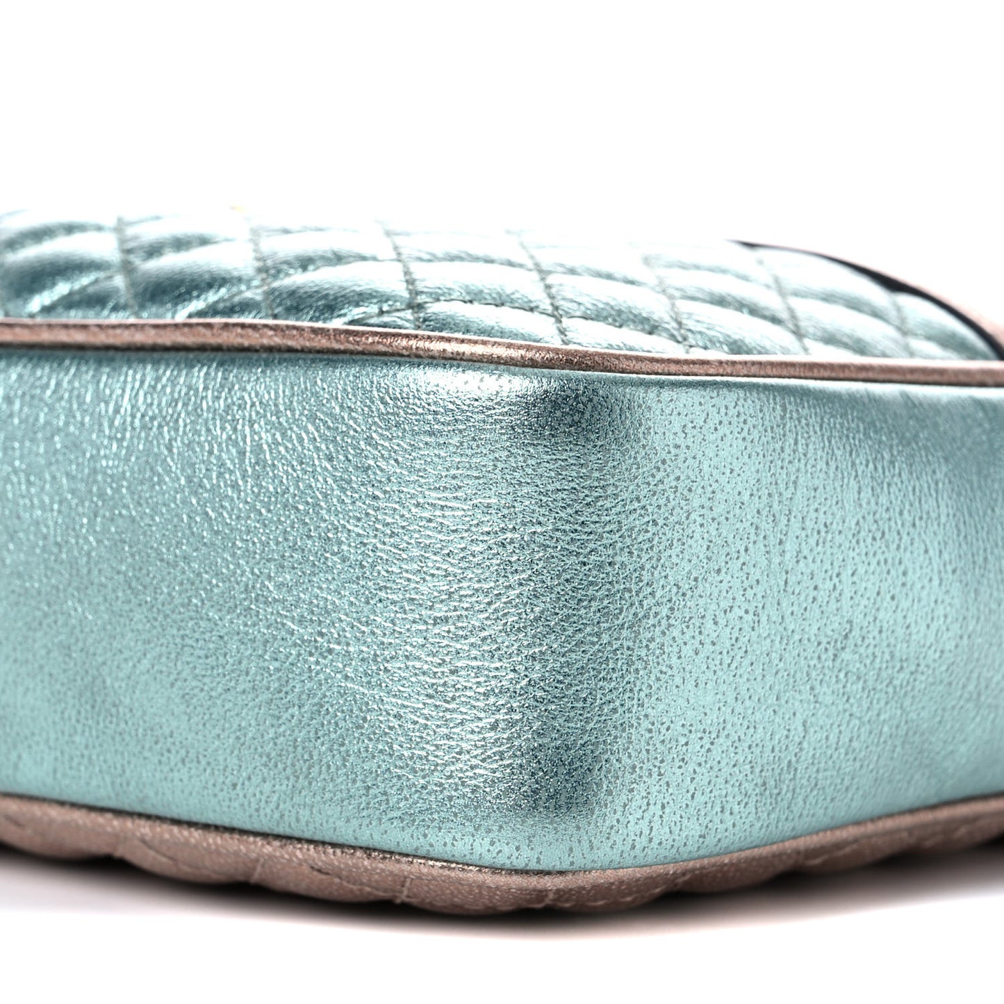 Laminated Nappa Trapuntata Small Zumi Shoulder Bag Rosa Lago Rame