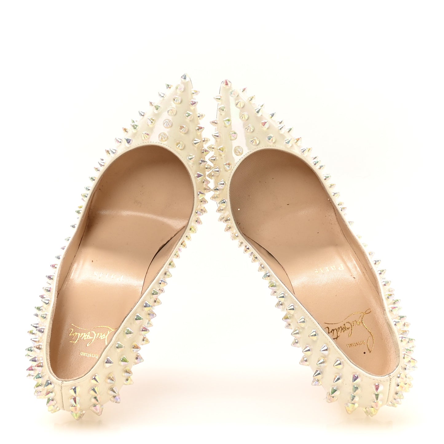 Patent Follies Spikes 100 Pumps 37.5 White