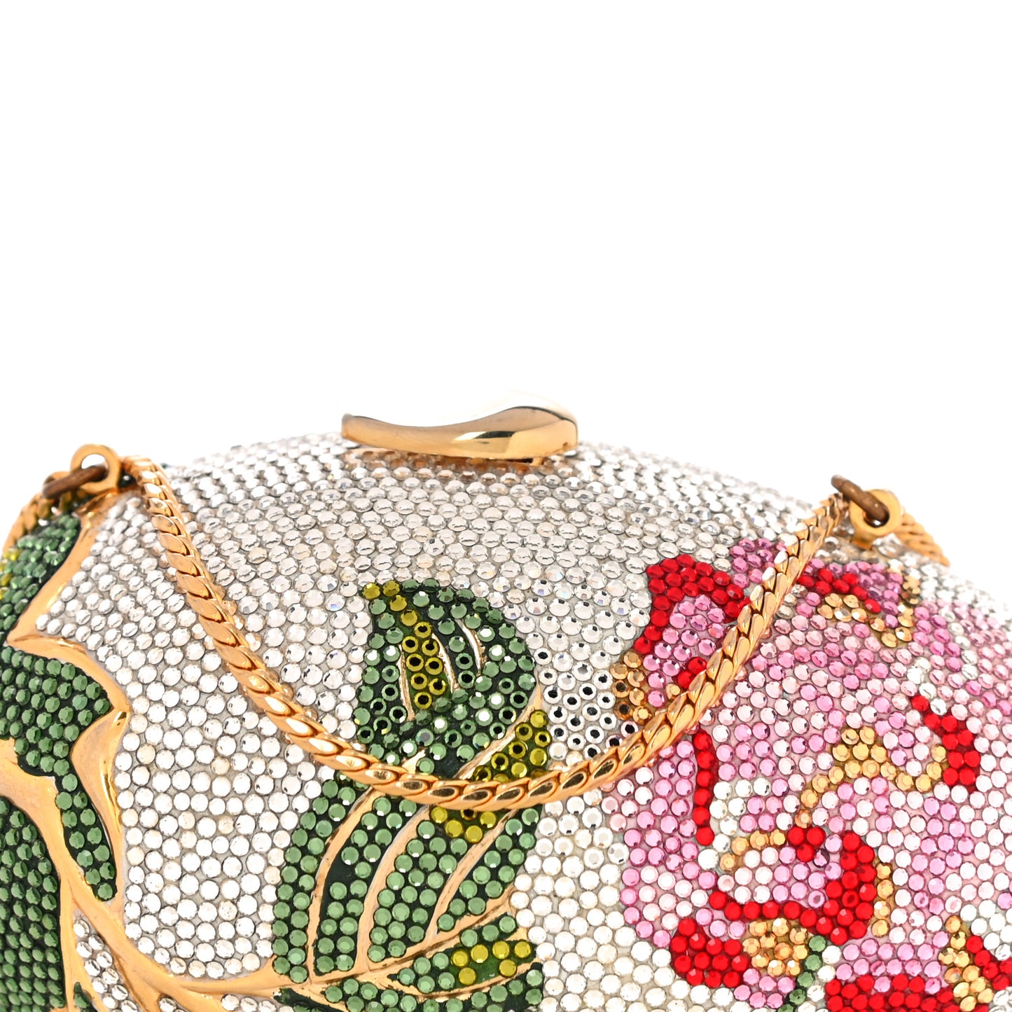 Crystal Rose Egg Minaudiere Clutch Multicolor
