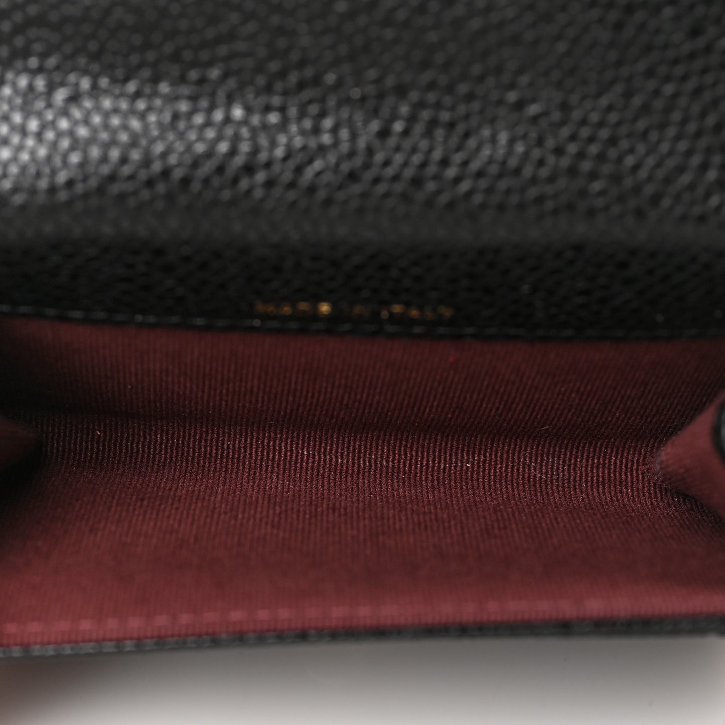 Caviar Quilted Flap Card Holder Wallet Black