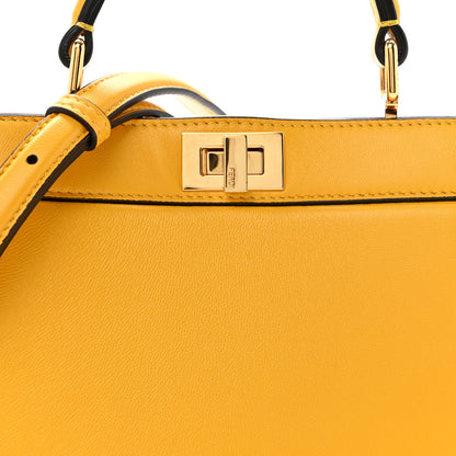 Fendi Shiny Nappa Petite Peekaboo I SEE U Satchel Mimosa 9 of 12