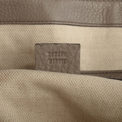 Gucci Pebbled Calfskin Large Soho Top Handle Bag Taupe 7 of 7