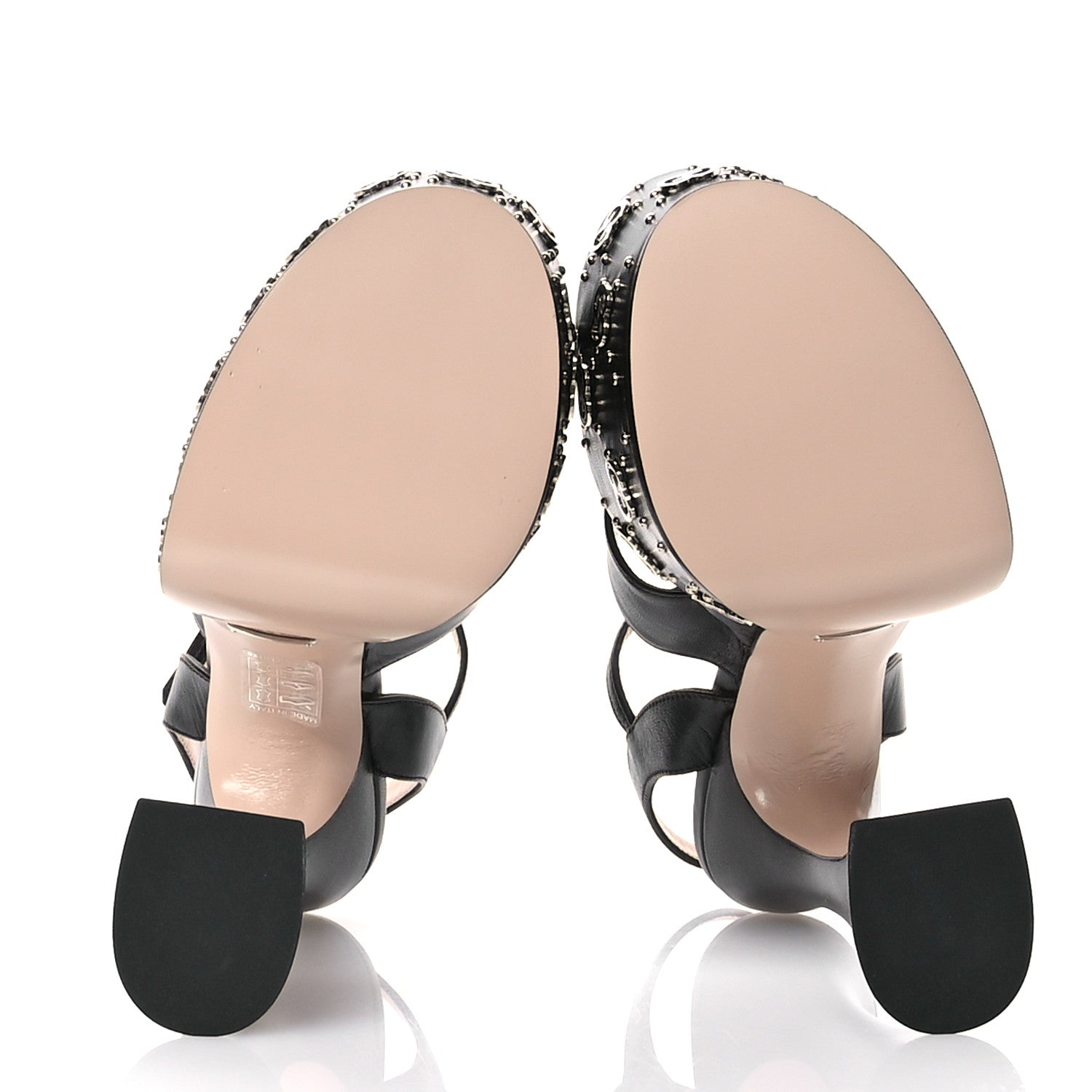 Gucci Malaga Kid Interlocking G Studs 155mm Platform Sandals 35 35 Black 6 of 8