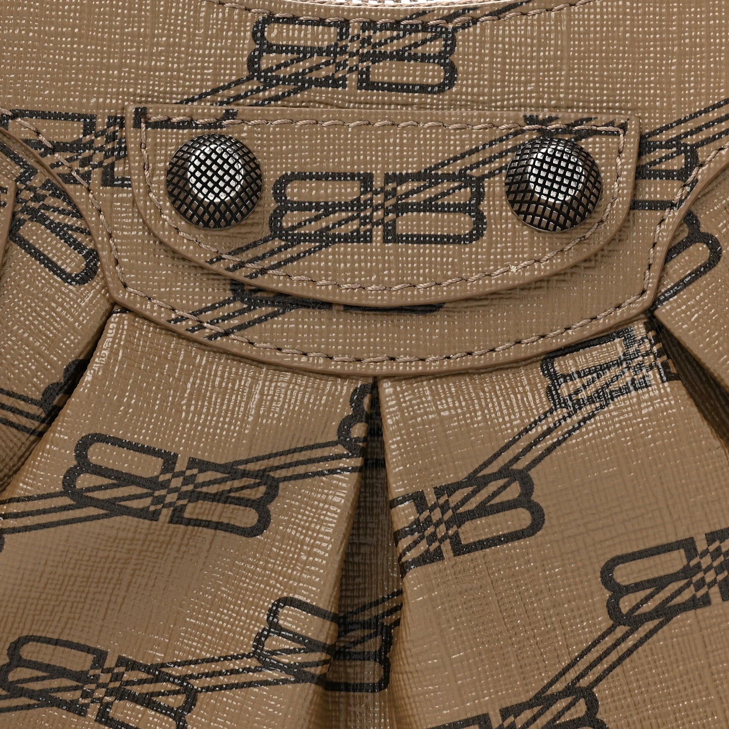 Balenciaga Coated Canvas BB Monogram Le Cagole Shoulder Bag XS Beige Brown 8 of 10