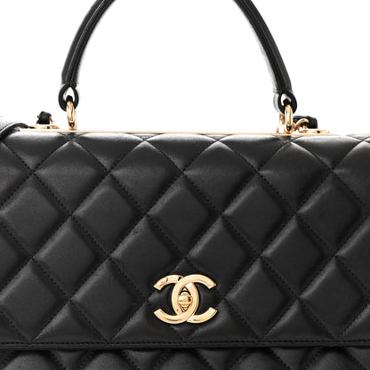 Chanel Lambskin Quilted Large Trendy CC Dual Handle Flap Bag Black 8 of 11