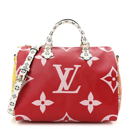 Louis Vuitton Monogram Giant Speedy Bandouliere 30 Rouge 1 of 9
