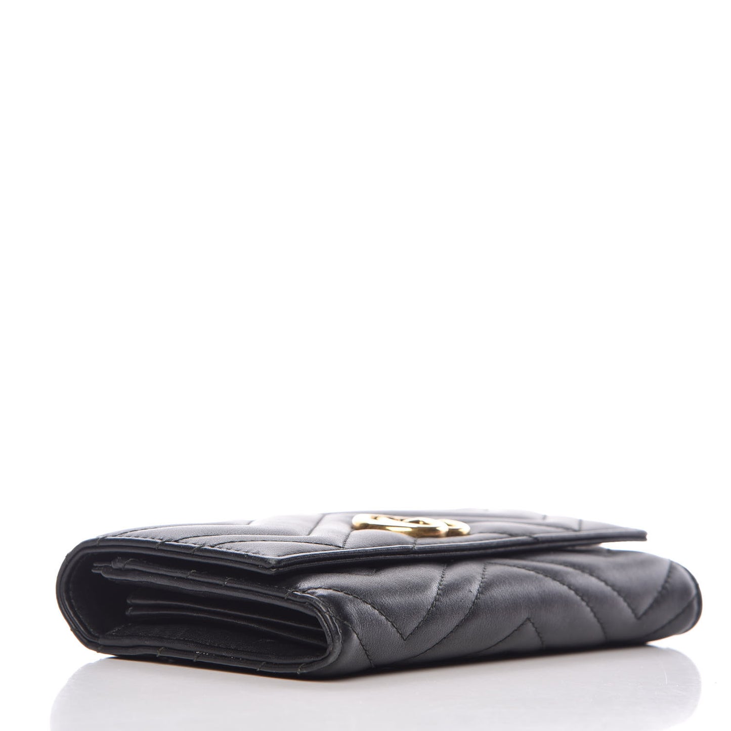 Calfskin Matelasse GG Marmont Continental Wallet Black