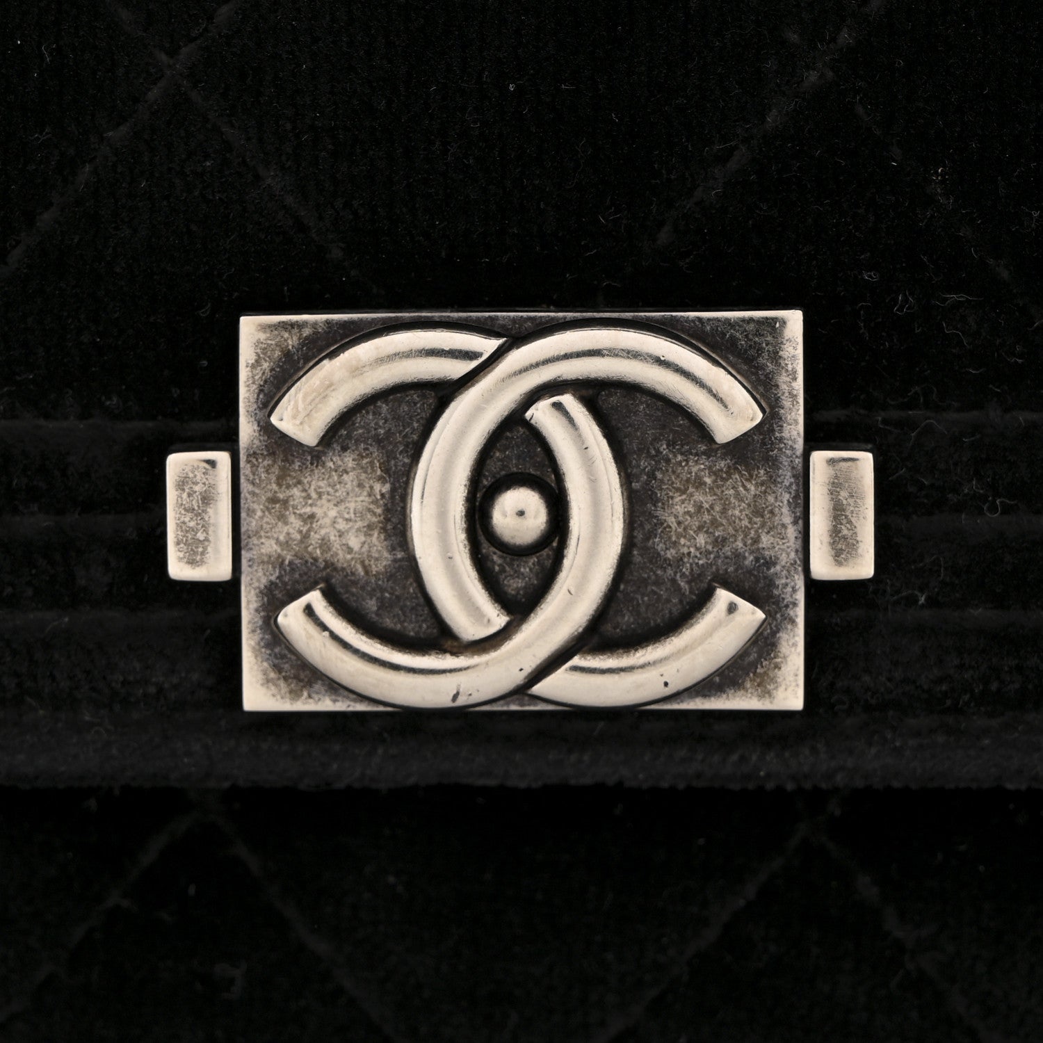 Chanel Velvet Quilted Boy Wallet On Chain WOC Black 14 of 15
